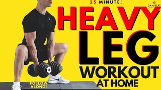 HEAVY DUMBBELL HOME LEG WORKOUT | FULL LENGTH FOLLOW ALONG WORKOUT | HIIT LEG EXERCISE ROUTINE