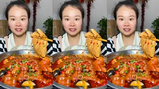 ASMR Eating Spicy Food Chinese: Eat Spicy Hot Pot Malatang Mukbang, Spicy Snail Noodles And Eggs