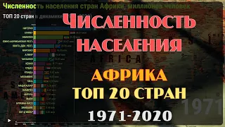 📊 Численность населения стран Африки | ТОП 20 | 1971-2020