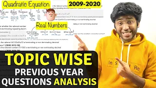 Class 10 Maths Previous Year (2009-2020) *Topic wise* Analysis | Must Watch 🔥