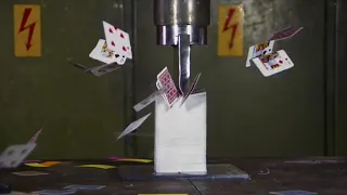 Hydraulic Press Guillotine VS Playing Cards