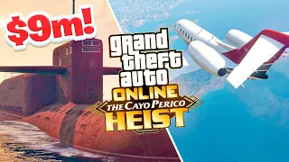 *NEW* GTA ISLAND HEIST ft. $9M SUBMARINE!! (Cayo Perico Heist #1)