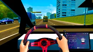 2021 Tesla Cybertruck - City Car Driving | Real Hands + Steering Wheel