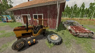 Inheriting abandoned uncle's Farm full of broken tractors and harvesters (we try to repair it)