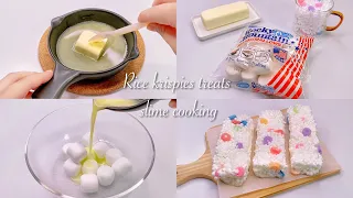 【ASMR】スライムクッキング🍽ライスクリスピークランチスライム🍫【音フェチ】Slime cooking Rice krispies treats 슬라임 요리 라이스 크리스피 간식