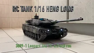 RC TANK 1/16 HENG LONG 3889-1 Leopard 2A6 TK-6.0 test run