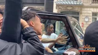 Travis Scott MOBBED by fans in Paris