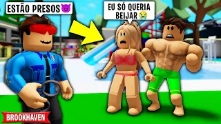 Virei POLICIAL para ASSUSTAR o CASAL APAIXONADO e ISSO ACONTECEU... BROOKHAVEN RP Roblox