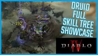 DRUID - Diablo 4 - Full Skill Tree Descriptions - All Skills showcase [PC] [2023] [EA BETA]