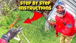 How to Trim Like a Professional- Get into those hard spaces with a weed whacker string trimmer 4K