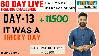 Day 13 | 60 Day Intraday live trading challenge | Theta Gainers