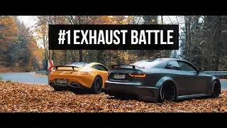 Exhaust Battle #1 Mercedes AMG GTS vs Audi SR66 Supercharged V8