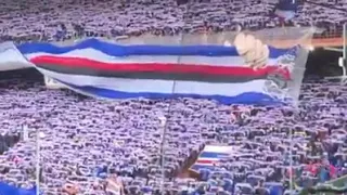 SAMPDORIA - Genoa  14/4/19  La coreografia all'ingresso delle squadre in campo