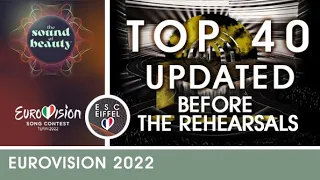 EUROVISION 2022 | TOP 40 (UPDATED before the rehearsals)