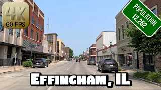 Driving Around Small Town Effingham, Illinois in 4k Video