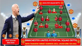 MANCHESTER UNITED POTENTIAL SQUAD DEPTH WITH TRANSFER TARGET SUMMER 2023 UNDER ERIK TEN HAG