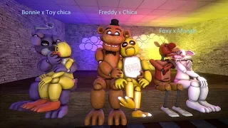 [SFM]Faded Freddy x Chica Bonnie x Toy chica Foxy x Mangle