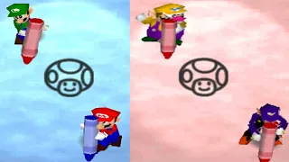 Mario Party 3 - Free-For-All Minigames - Mario vs Luigi vs Wario vs Waluigi (Master Cpu)