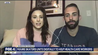 Figure skaters Ashley Cain Gribble and Timothy Leduc unite digitally to help healthcare workers