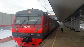 Прибытие электропоезда ЭД4М-0431 с сообщением Лесной Городок - Электрогорск.