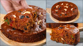 Christmas Special Plum Cake Recipe | Eggless & Without Oven | Easy & Delicious Plum Cake Recipe