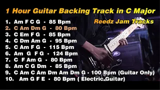 C Major Guitar Backing Track Compilation 1 Hour | Pop Rock Ballads