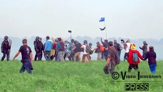 Guerre de l' eau . La bataille de la bassine de Sainte-Soline 1 sur 3 vu caméra 1