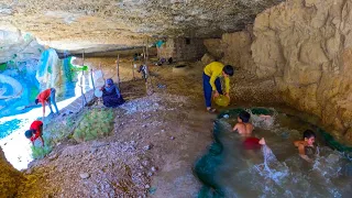 Build a closet and make a pumpkin farm in a shelter under the cave#lifestyle