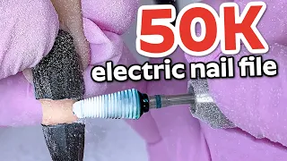 Thick Nails Product removal with 50.000 RPMs 💨 Electric nail file by Saviland