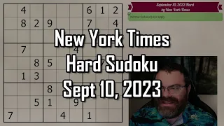 NYT Hard Sudoku Walkthrough | Sept 10, 2023