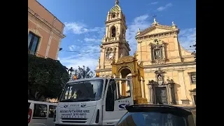 Biancavilla - trasportato all'autoparco comunale il fercolo d San Placido martedi 29 ottobre 2019