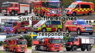 🚒 Swedish Fire Engines responding (collection)