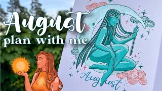 PLAN WITH ME AUGUST 2023 | Celestial Goddesses Bullet Journal Theme with Gouache and Watercolors