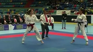 ME SKIEF 2017, Czech Republic   FINAL KUMITE WOMEN U20 Barbora Bukáčková CZE x Patricia Lopez POR