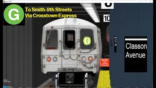 OpenBVE Special: G Train To Smith-9th Streets Via Crosstown Express