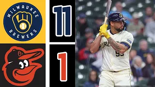 BREWERS VS ORIOLES l Gary Sanchez, Freddy Peralta , Adames Brillan l Resumen Del Juego l MLB