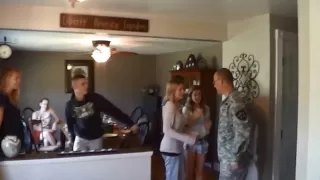 Military Dad Comes Home, Surprises Kids at Family Dinner!