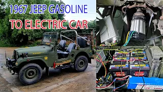 1967 JEEP GASOLINE Conversion To ELECTRIC Car at home