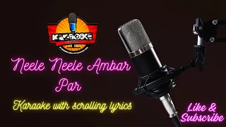 Neele Neele Ambar Par | Hindi Karaoke with Scrolling Lyrics | Kishor Kumar | Karaoke Singh