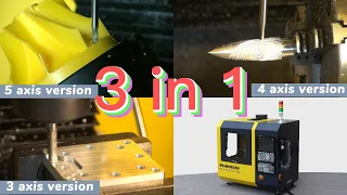 2022 Newest! Cheap!Yornew Desktop 5 Axis CNC Milling Machine Creats 3 version CNC For Free,3 In 1!