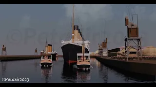 Titanic  departure  from Southampton  April 10th 1912 Blender Eevee  Final version