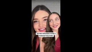 TRYING MIRANDA KERR'S MAKEUP ROUTINE (vogue beauty secrets)