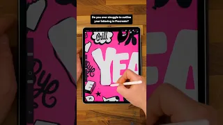 Do you struggle to outline your lettering in Procreate? Try this Hack