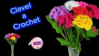 CLAVEL A CROCHET 🌿💐💜 PASO A PASO ✨️💯 video completo #tejidosacrochet #arte