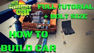 How to BUILD CAR, ENGINE and CONNECT WIRES - FULL TUTORIAL - My Summer Car #112 | Radex