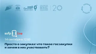 Прямой эфир «Просто о закупках: что такое госзакупки и зачем в них участвовать?»