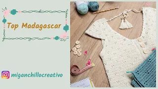 Tutorial camiseta/top Madagascar a crochet