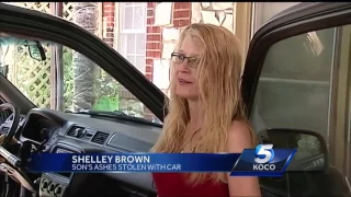 Determined, mother tracks down stolen car carrying vile of son’s ashes