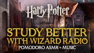 3h POMODORO with MAGICAL NEWS ✏️📻 Harry Potter Study Session, Hogwarts ASMR Timer Productivity Focus