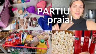 Rotina pré viagem: MALA COMPACTA E COMPRAS NO MERCADO PARA A PRAIA #vlog